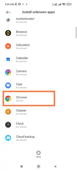Pobreflix APK Atualizado 2026: Download Seguro e Guia Completo para Android 9 Aplicativo Google Chrome selecionado para gerenciar permissão de instalação de APK